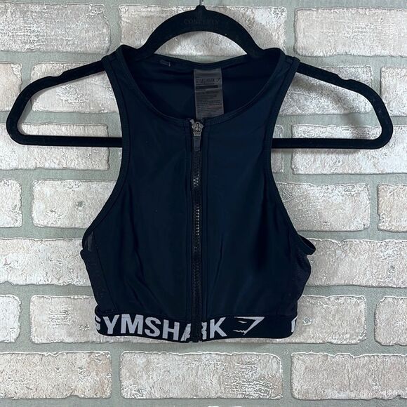 Gymshark Zip-up High Neck Sports Bra- Size XS - Picture 1 of 5